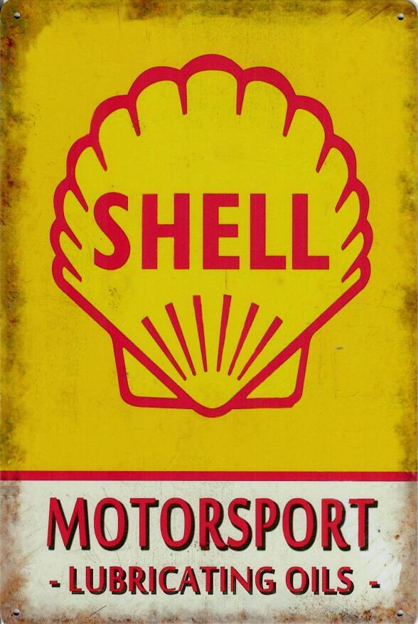 Shell Motorsport Lubricating Oils - Old-Signs.co.uk